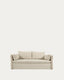 Tanit sofa bed in white with natural finish solid beech wood legs, 210 cm FSC Mix Credit