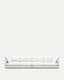 Gala 6-seater white chenille sofa FSC Mix Credit 390cm