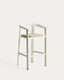 Tabouret Erice en aluminium et corde écrue 75 cm
