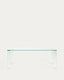 Adularia table in clear tempered glass 200 x 100cm