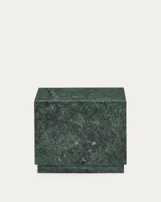 Table auxiliaire Sorein en marbre vert 50 x 50 cm