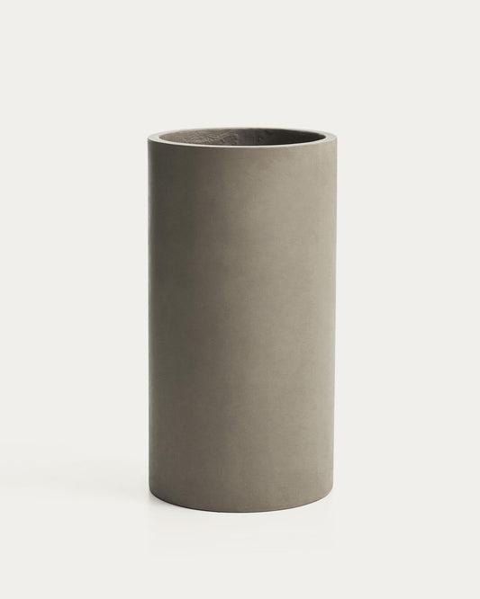 Cache-pot Aiguablava en ciment gris Ø 42 cm
