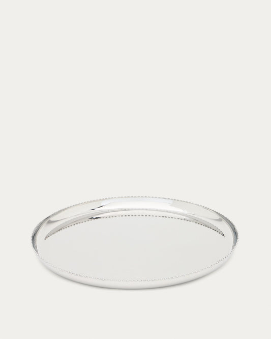 Plateau Nirela en acier inoxydable Ø 36 cm
