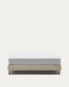 Ofelia base with ecru removable cover and solid beech wooden legs for a 150 x 190 cm mattress FSC Mix Credit