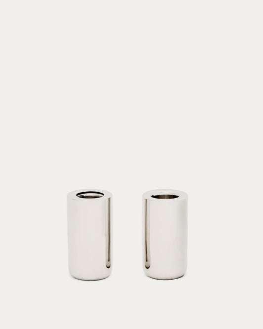 Nirela set of 2 candle holders 7cm