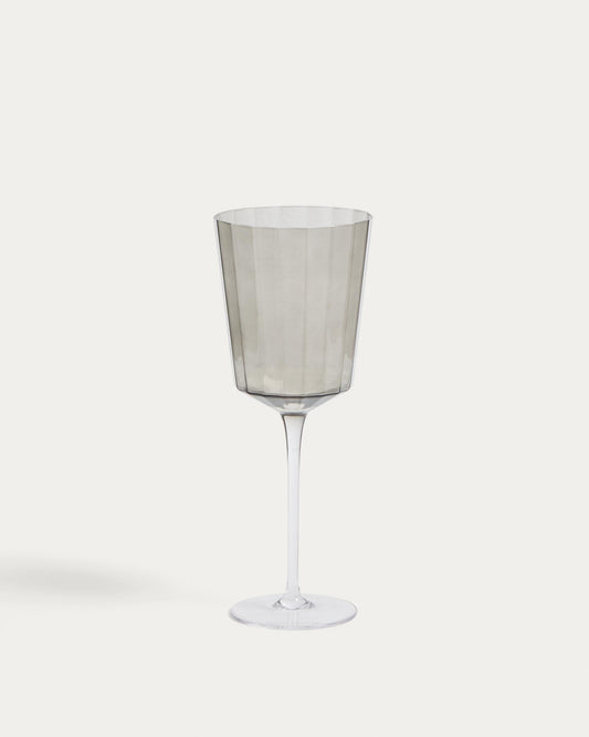 Verre à vin Clarien en verre gris 39,5 cl