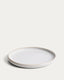 Uilo white ceramic plate