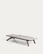 Stackable Capraia sun lounger in brown aluminium with light brown texteline