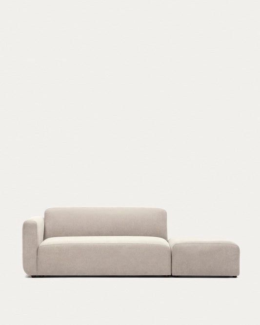 Neom 2 seater modular sofa with back module in beige, 244 cm FSC Mix Credit