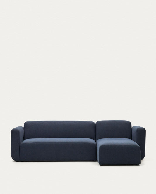 Neom 3 seater modular sofa, right/left chaise longue in blue, 263 cm FSC Mix Credit