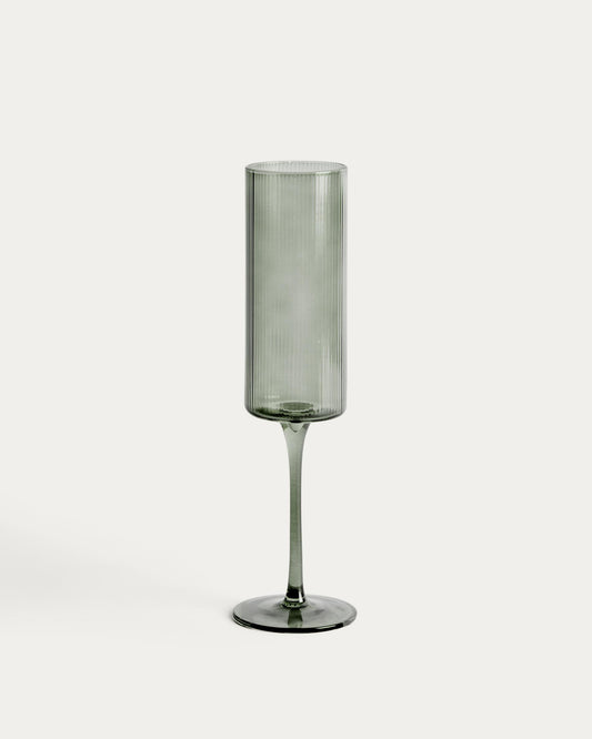 Coupe à champagne Eluria en verre vert 24,5 cl