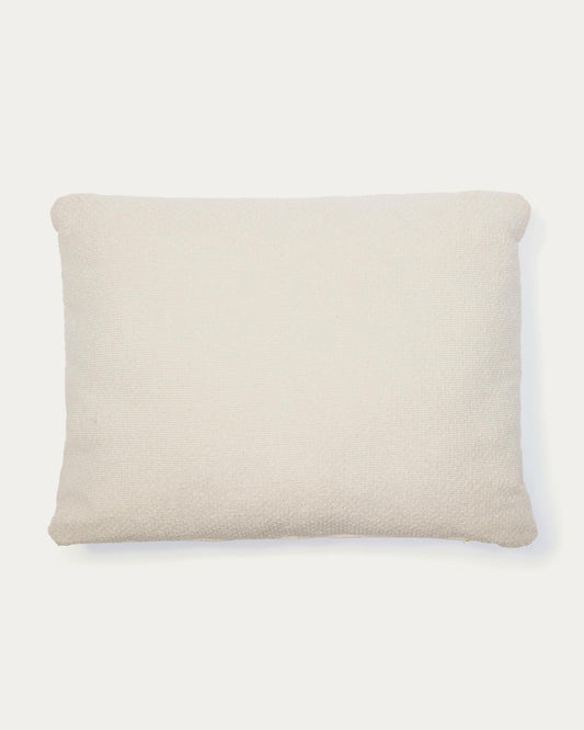 Martina ecru chenille cushion 47 x 36cm