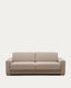 Anley beige 4-seater sofa bed with solid beech wood legs 244cm FSC Mix Credit
