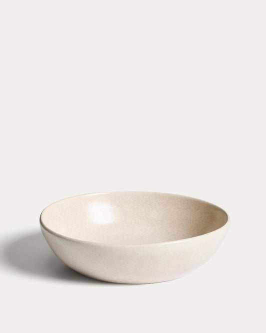 Assiette creuse Sermin en céramique beige