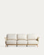 Canapé 3 places Alipa en bois d’acacia et corde écrue 235 cm FSC 100%