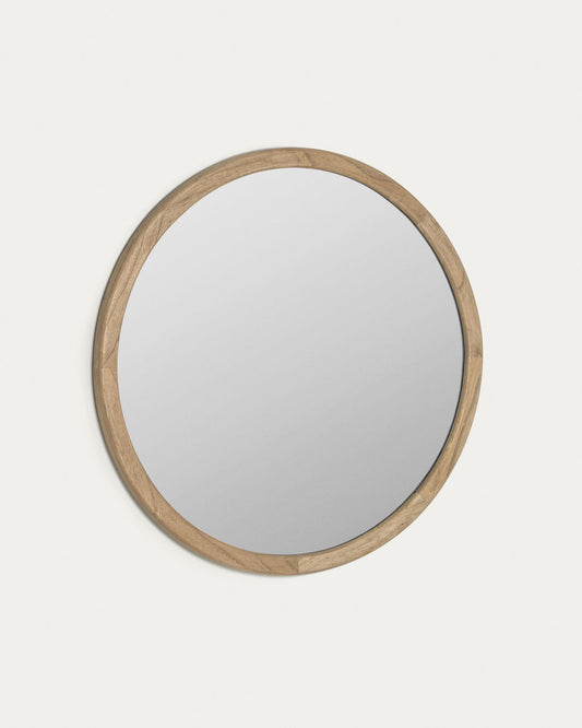 Miroir rond Alum bois de mindi Ø 80 cm