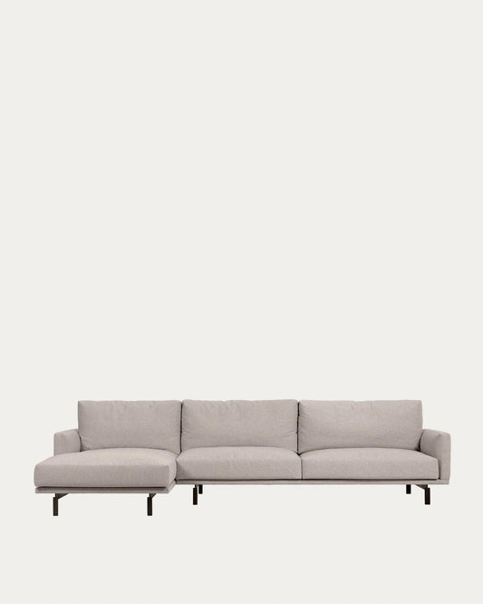 Canapé Galene 4 places avec méridienne gauche beige 314 cm FSC Mix Credit
