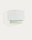 Bianella cotton and turquoise corduroy wall light Ø 40cm