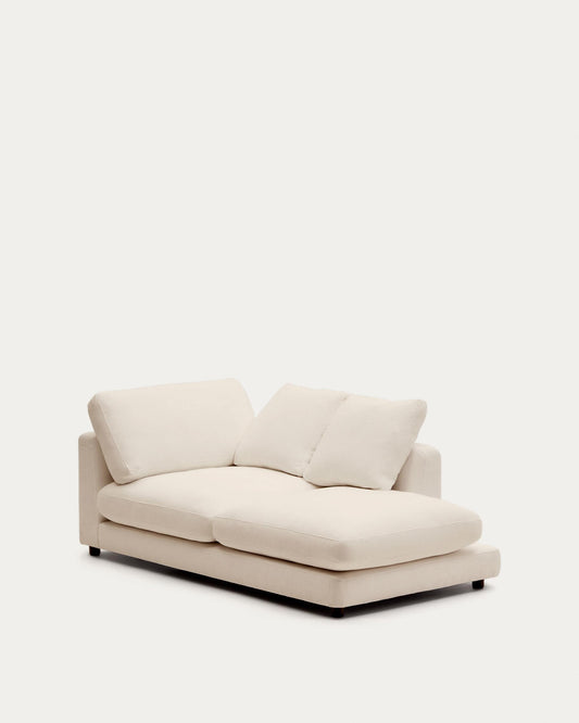 Gala right chaise longue in beige chenille FSC Mix Credit 193 x 105cm