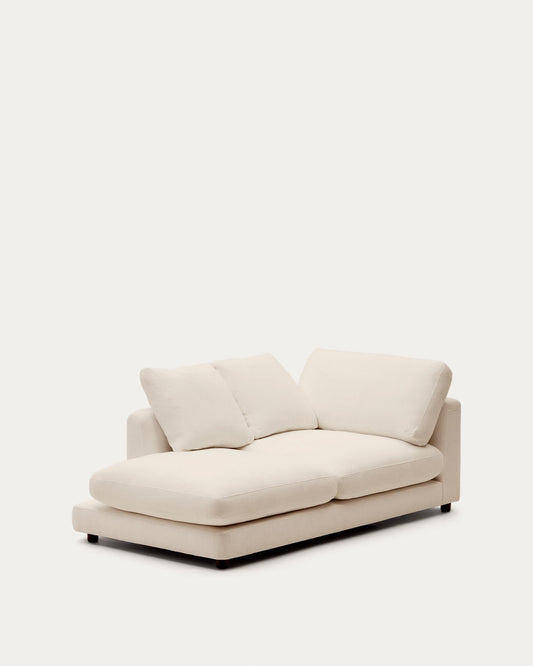 Gala left chaise longue in beige chenille FSC Mix Credit 193 x 105cm