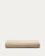 Jaira linen and cotton bed base cover in taupe for a 180 x 200 cm mattress