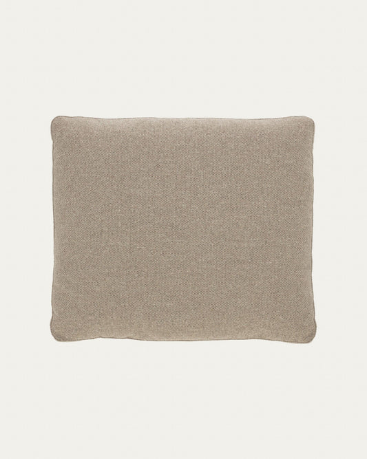 Coussin Blok en chenille beige 50 x 60 cm