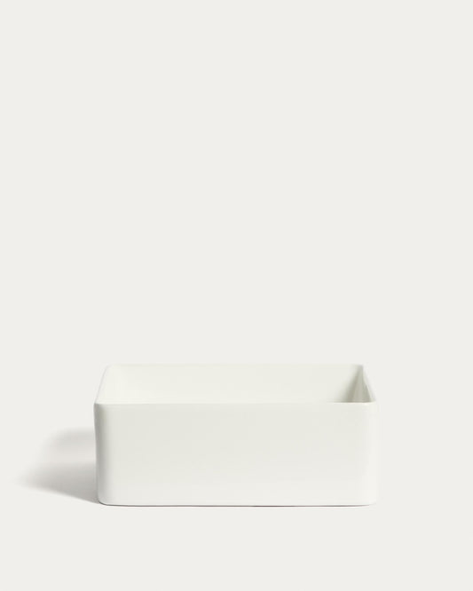 Vasque à poser Ovara en céramique blanche émaillée 36,5 x 36,5 cm