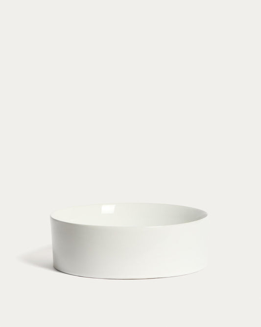 Vasque à poser Ovara en céramique blanche émaillée Ø 36 cm