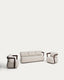 Set Tamaris avec canapé 3 places et 2 fauteuils en aluminium marron