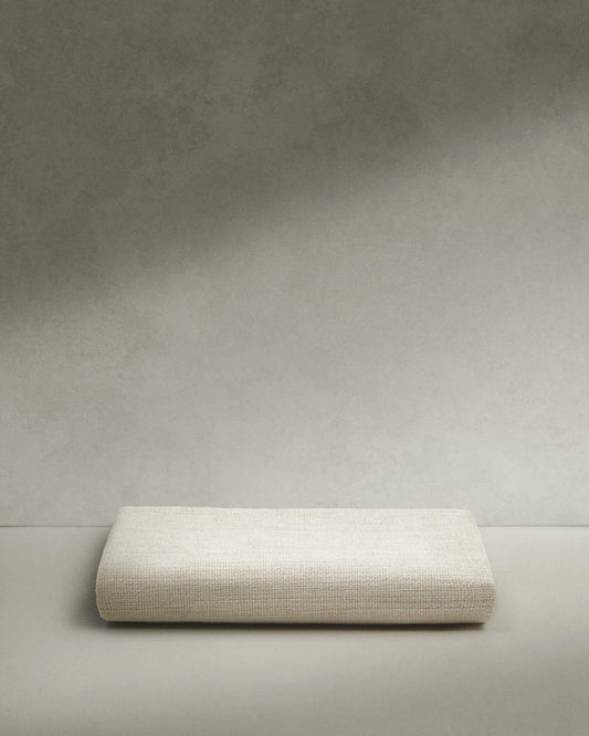 Housse pour chaise Alocs en tissu chenille beige