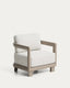 Fauteuil d’extérieur Nerano en aluminium taupe