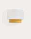 Bianella cotton and mustard corduroy wall light Ø 40cm