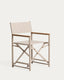 Chaise pliable d’extérieur Tisno en aluminium taupe et textilène taupe