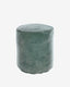 Pouf rond Brunetta en velours turquoise foncé Ø 40 cm