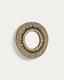 Miroir rond Akila fibres naturelles vert et corde coton noir Ø 40 cm