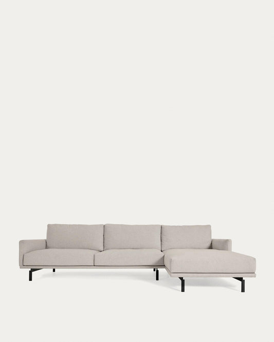Canapé Galene 4 places avec méridienne droite beige 314 cm FSC Mix Credit