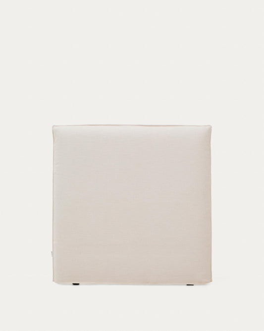Tête de lit déhoussable Jaira en chenille blanche pour lit allant jusqu’à 90 cm FSC Mix Credit
