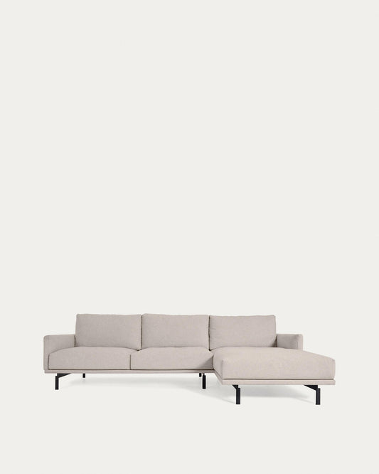 Canapé Galene 3 places avec méridienne droite beige 254 cm FSC Mix Credit