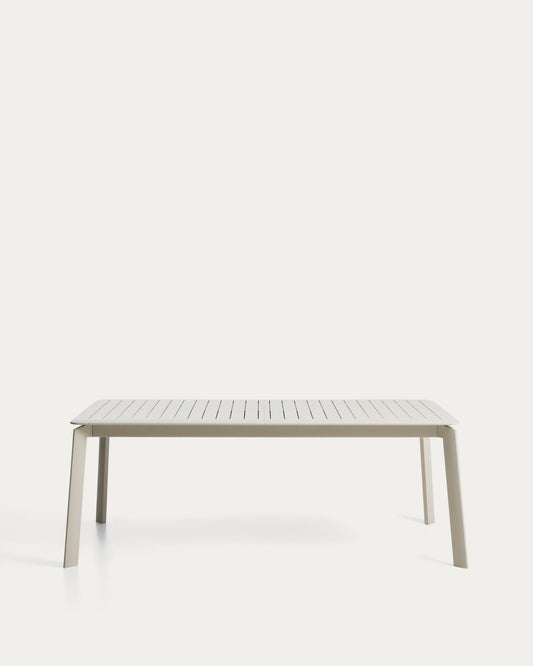 Table extensible Brela en aluminium couleur naturelle 205(287) x 100 cm
