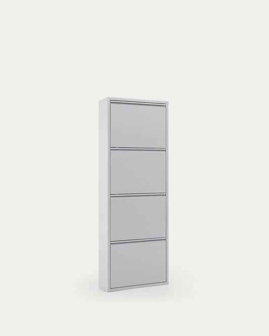 Shoe rack Ode 50 x 136 cm 4 doors metal grey