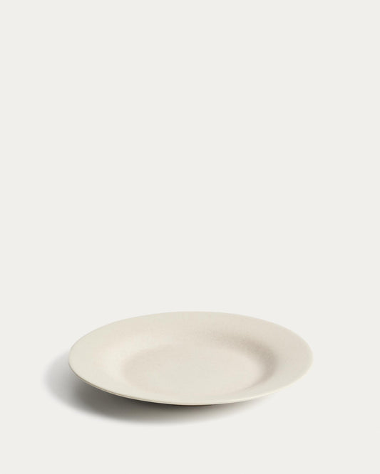 Assiette à dessert Sermin en céramique beige