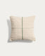 Housse de coussin Atima 100 % PET jacquard vert 45 x 45 cm