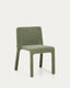 Chaise empilable Loria en chenille verte FSC 100%