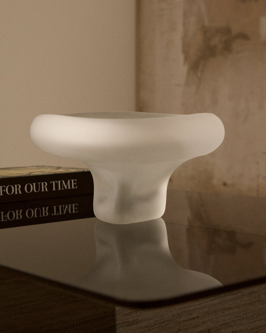Centre de table Ondaro en verre dépoli 15 cm