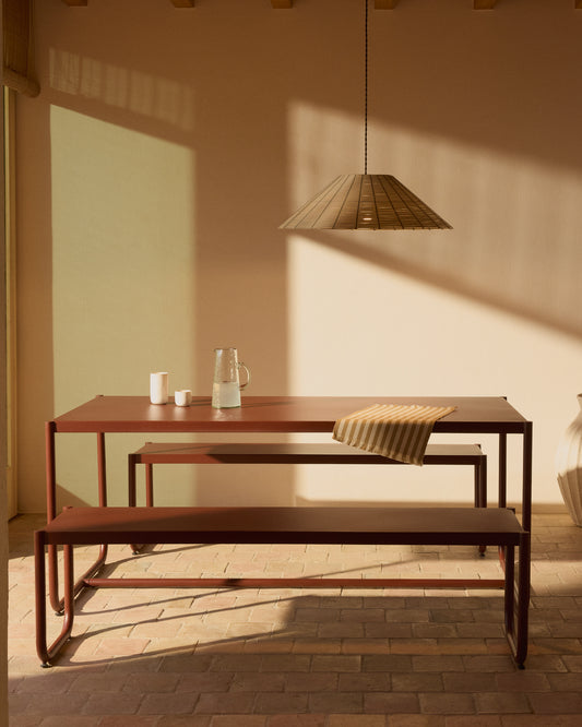 Ensemble Daltan de 2 sets de table en coton-jute à rayures jaunes 35 x 50 cm