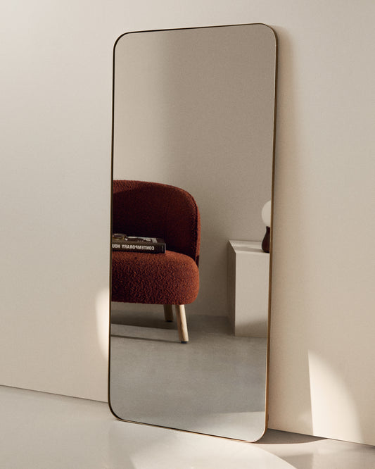 Marco gold metal mirror 80 x 180cm
