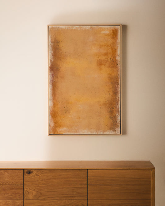 Selnar yellow abstract picture 60 x 90cm