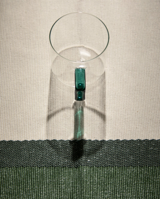 Tasse en verre Micla avec poignée verte