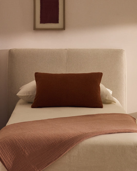 Tête de lit déhoussable Blok écrue pour lit jusqu’à 90 cm