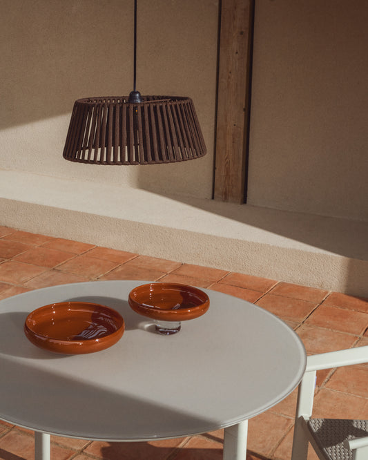 Centre de table Denuo en verre rouge Ø 34 cm